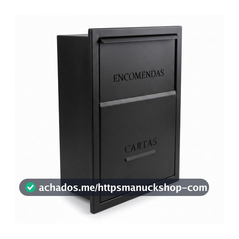 Caixa Receptora Encomendas Cartas Correio Entregas Compras Antifurto Residencial Casa Fachada Portaria C/ 2 chaves