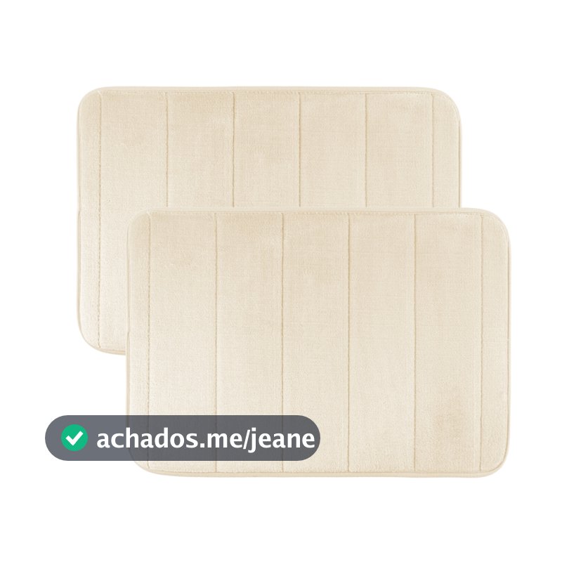 Kit 2 Tapetes Ultra Soft Absorvente Antiderrapante 60x40cm Flannel Veludo