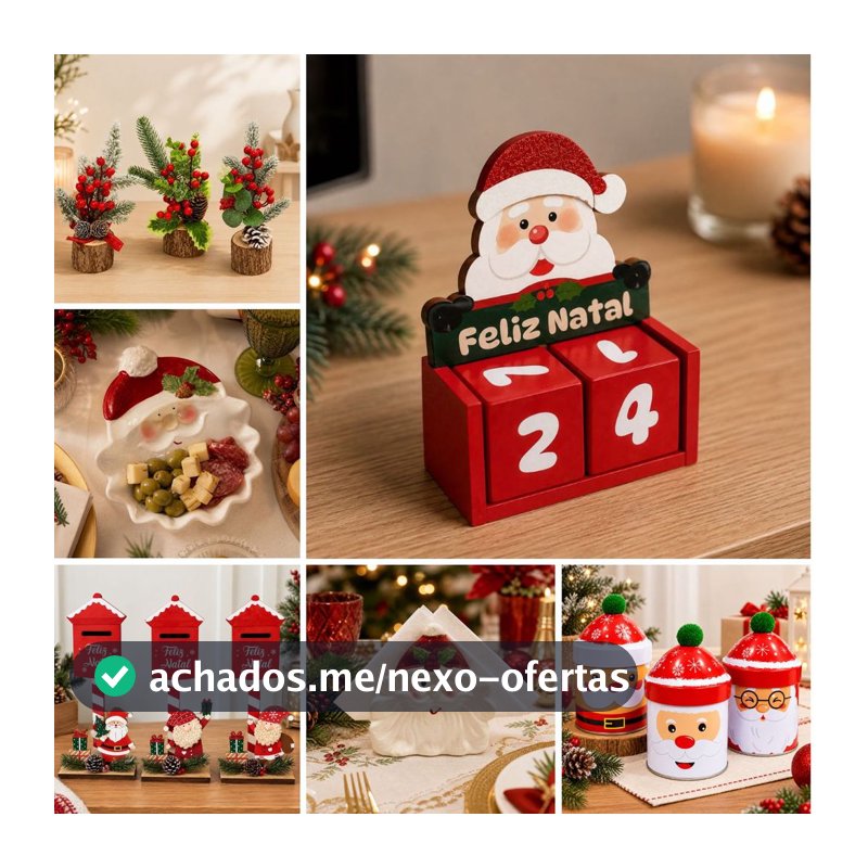 Decoração De Natal Enfeite Para Mesa e Casa Papai Noel