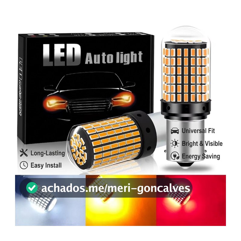 2 Pçs Carro LED Luz De Sinal S25 1156 BA15S P21W BAU15S PY21W 1157 BAY15D 3014 144 SMD Canbus Lâmpadas