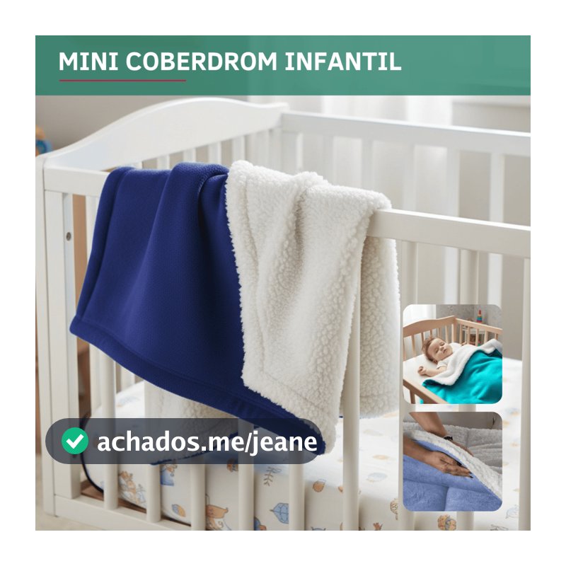 Cobertor Infantil Coberdrom Sherpa Carneirinho Super Macio Quentinho Antialérgico Conforto Premium