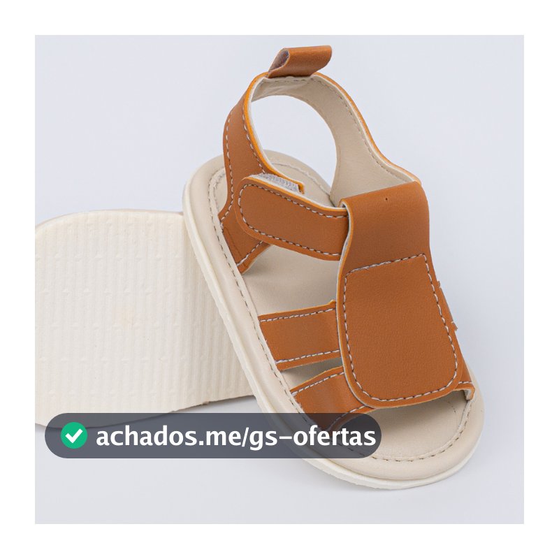Sandália Infantil Marrom Sandalinha Para Bebê Confortável Menino
