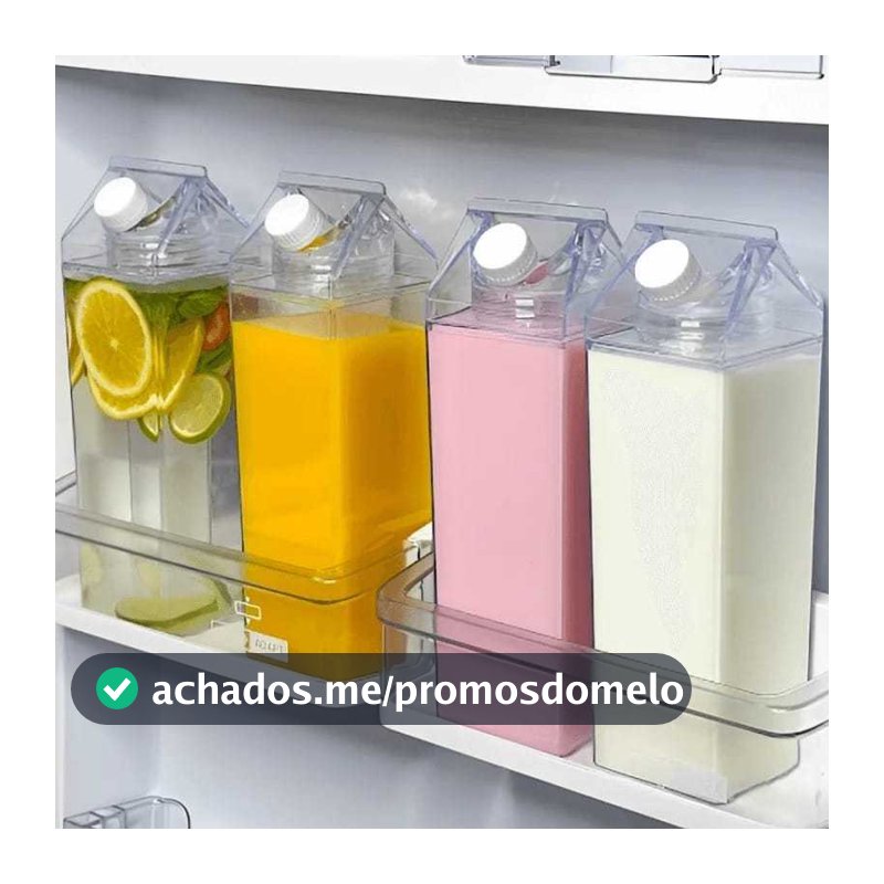 Garrafas 1000mlDe Acrílico Transparente Caixa De Leite Geladeira Leite Suco Bebidas Água Chá