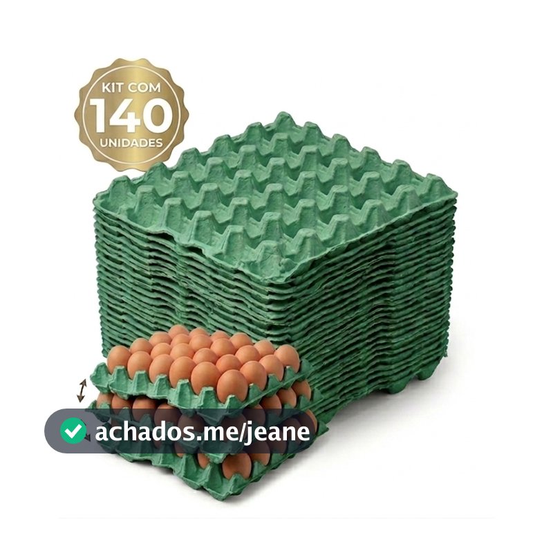 140 CARTELAS BANDEJAS PARA 30 OVOS NA COR VERDE