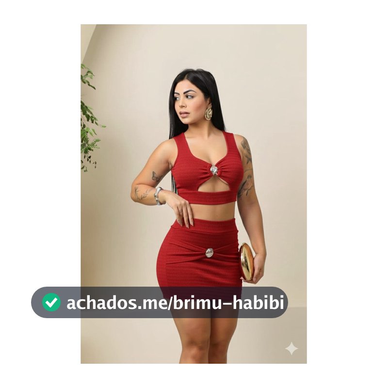 conjunto feminino com short saia .