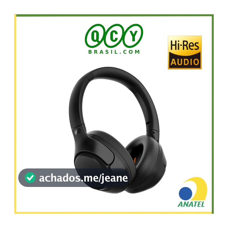 Headphone QCY H3 ANC Fone Sem Fio Bluetooth 5.4 Hi-Res, 60h Reprodução, Multiponto