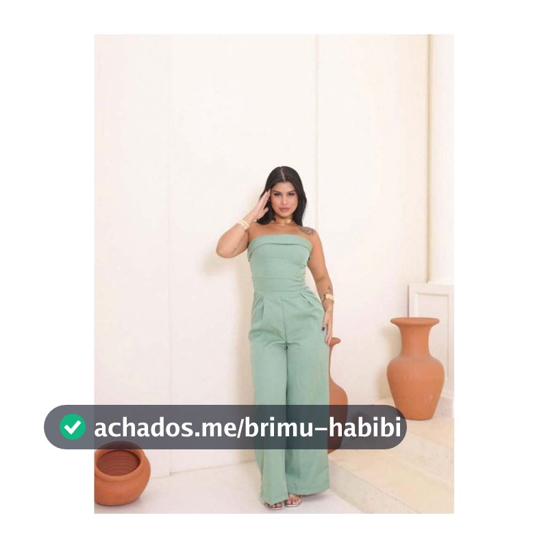 NOVIDADE!!! Macacão Jade Tomara que caia Pantalona com bojo e bolsos cintura contrastada