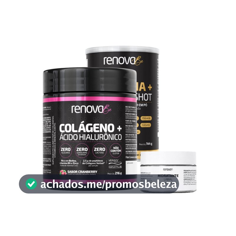 Colágeno Verisol e Creatina Monohidratada Renova Be