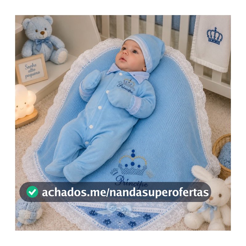 Saida Maternidade Menino e Menina 5 Peças Para Bebê Recém Nascido, Malha Hipoalergênico 100% Algodâo.