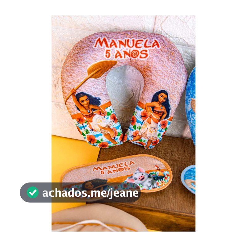 Kit Almofadas de Pescoço + Máscara de Dormir Infantil  Aniversário Infantil Festa Lembrancinha Dia das Crianças
