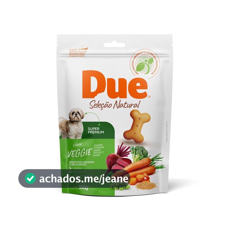 Biscoito Due Seleção Natural Veggie Para Cães Adultos 350g