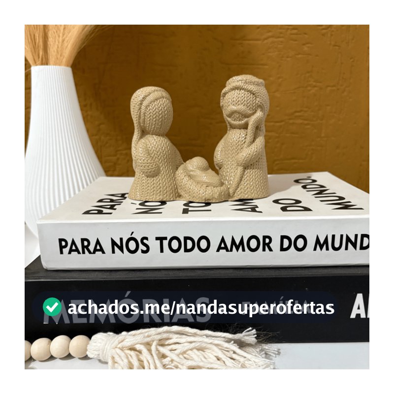 Presépio Dourado Decorativo De Mesa Natal Escultura Elegante