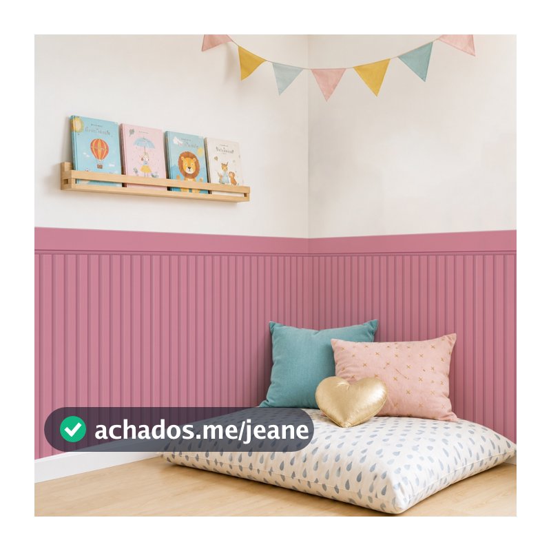 Papel de Parede Adesivo Lavável Decoração Madeira Ripado Rosa - Várias cores