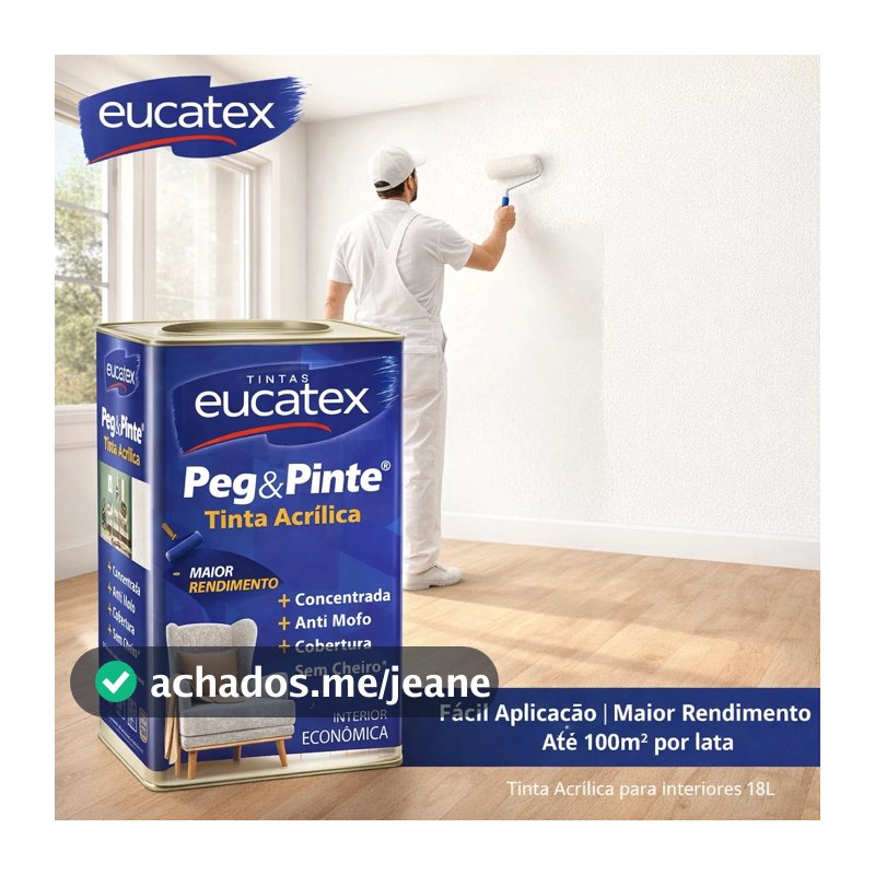 Tinta Antimofo Peg Pinte Sem Cheiro Eucatex 18 Litros