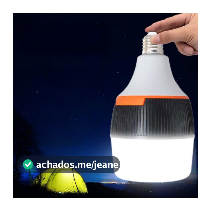 Lâmpada De Emergência Led Recarregável Luz Potente 30w Dupla Função