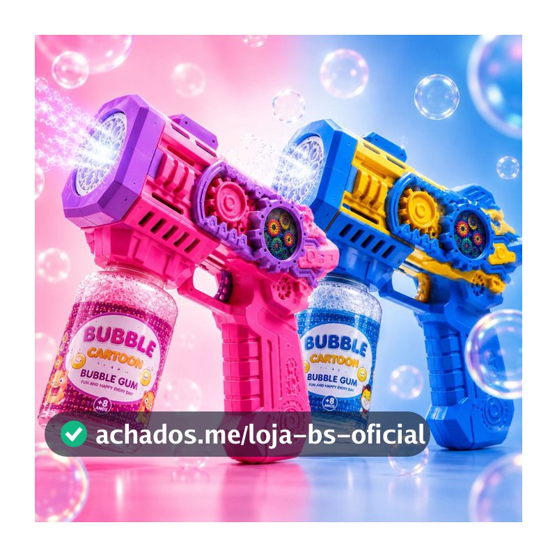 Lança Bolhas Sabão Automático Brinquedo Infantil Menino Menina Festa Aniversário Presente Elétrico