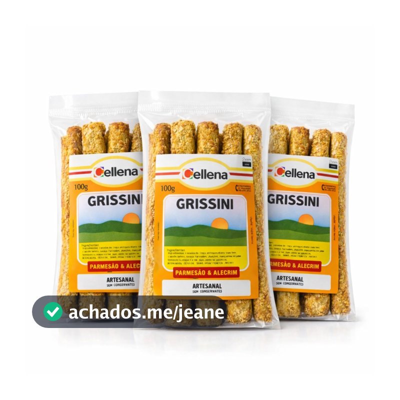 Kit 3 Grissini Artesanal Parmesão e Alecrim CELLENA 100g