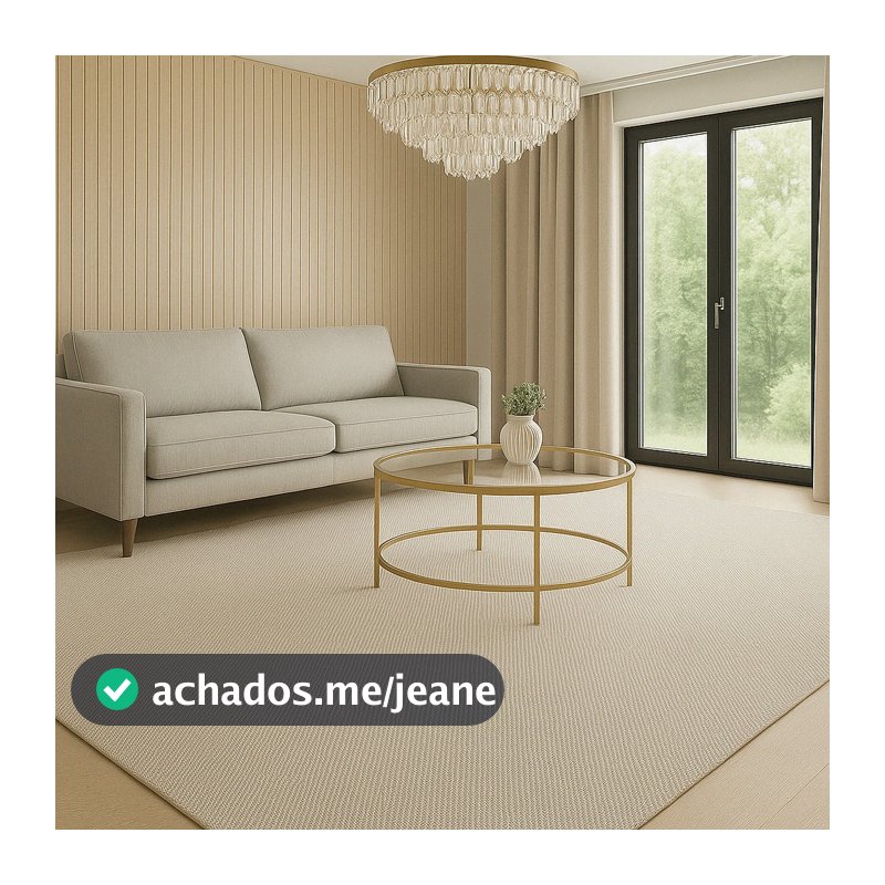 Tapete Grande 3,00 M X 2,00 M Navalhado Bege Sala Quarto Escritório Moderno Elegante Antiderrapante