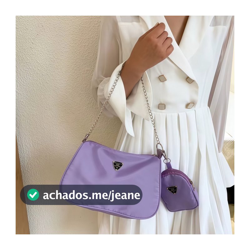 Bolsa Transversal Moderna de Nylon Leve com Alça Prática para Uso Diário ACHEI GLAM