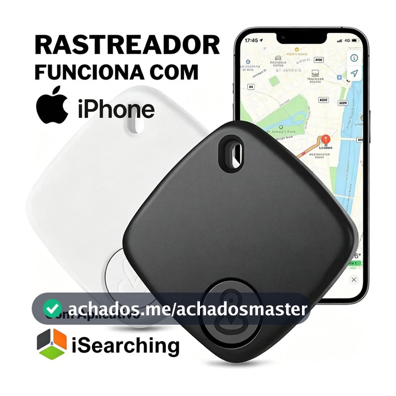 Smart Air Tag Rastreador Bluetooth para iPhone | Localizador App iOS Objetos Perdidos/Pet