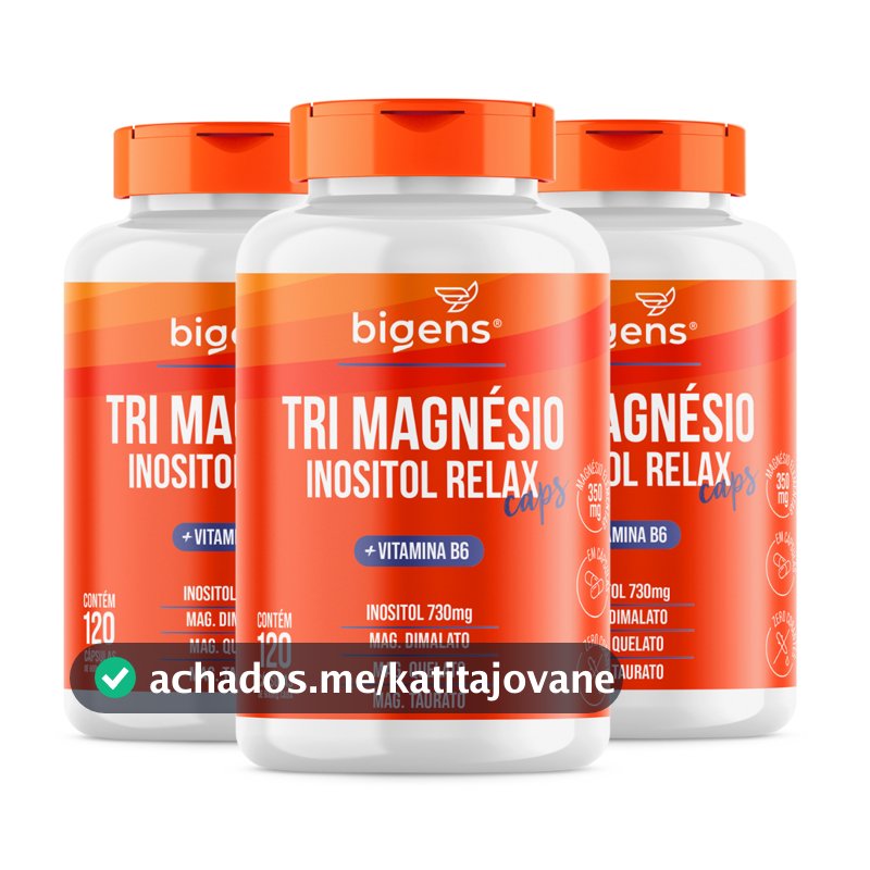 BIGENS KIT 3X TRI MAGNÉSIO INOSITOL 120 CÁPSULAS