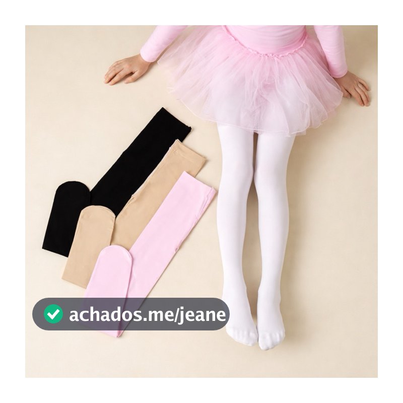 Meia Calça Infantil Menina Versátil Ballet Dança Jazz e Looks Suplex