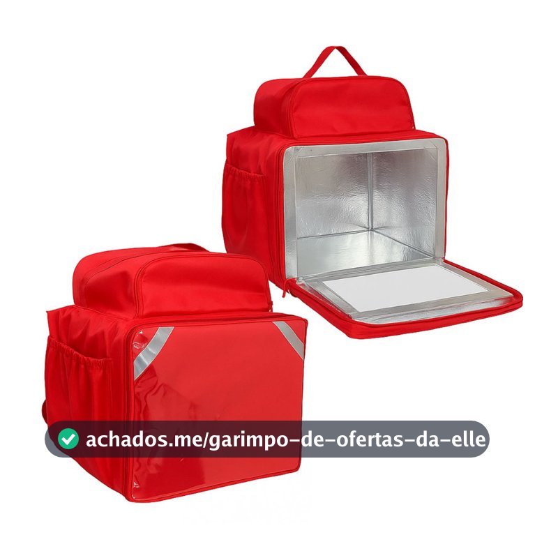 Mochila Profissional Delivery 45L com Isopor Motoboy e Apps de Entrega