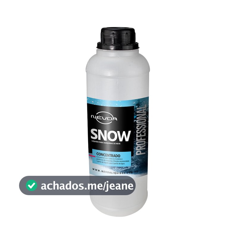 Liquido Fluído Snow Concentrado 1 Litro Rende 6 Litros Névoa Para Máquinas De Neve