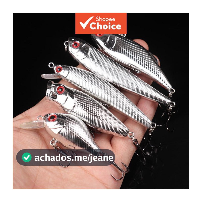 5 peças isca artificial mista de colher, isca de pesca artificial, isca de natação na superfície da água