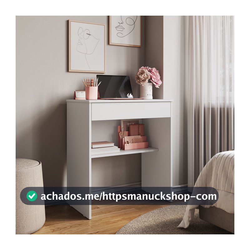 Escrivaninha Compacta E Charmosa Com Gaveta Ideal Para Home Office E Estudos