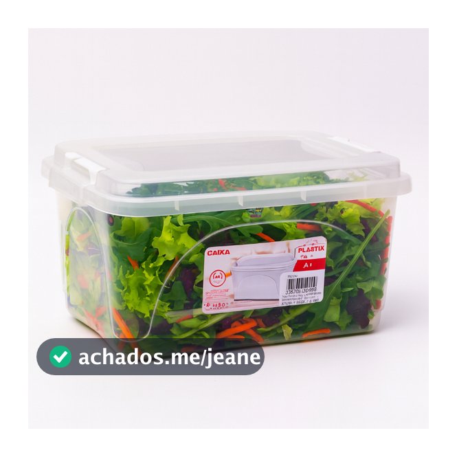 Kit 12 Pote Organizador 3L Plástico Transparente com Tampa Trava Lateral para Cozinha Armário Geladeira Resistente