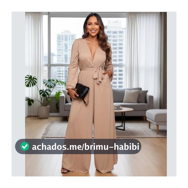 MACACÃO  ELEGANTE PANTALONA COM BOLSOS E CINTO FESTA
