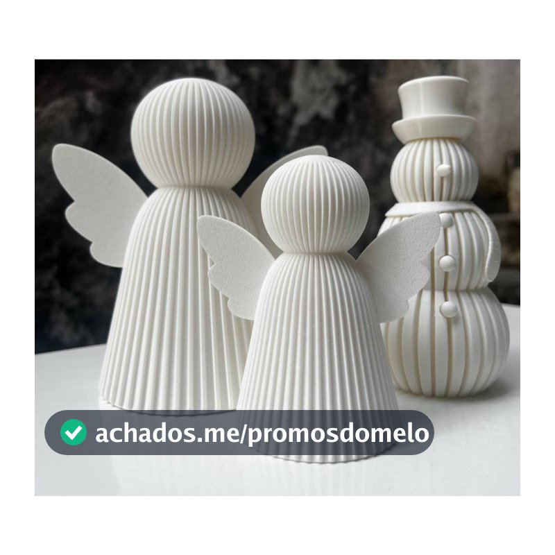 ANJOS + BONECO DE NEVE / DECORAÇÃO NATALINA / MINIMALISTA / 3D / DECORATIVOS / MODERNO E ELEGANTE / NATAL