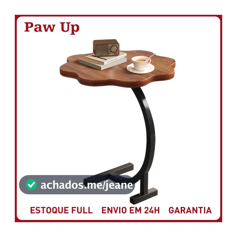 Mesa de Café Moderna Poligonal Único Nível Multiuso para Sala, Quarto e Escritório