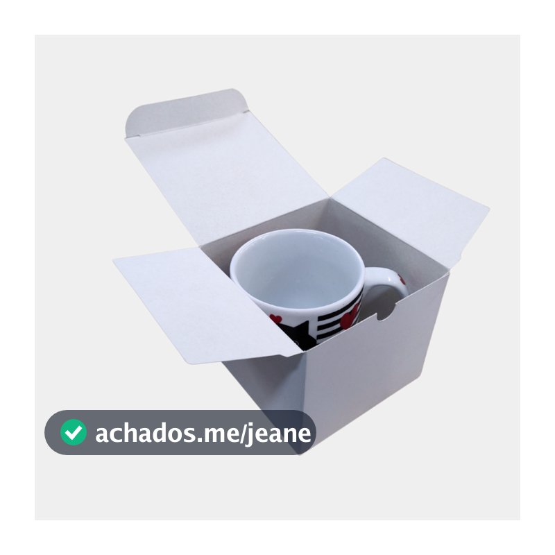 100 Caixa Para Caneca De Porcelana 325 Ml (brc) +100 Reforços de Fundo Caneca Sublimação Artesanato Personalizado ref 08