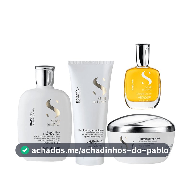 Kit Diamond Shampoo, Condicionador, Máscara e Cristalli 50ml