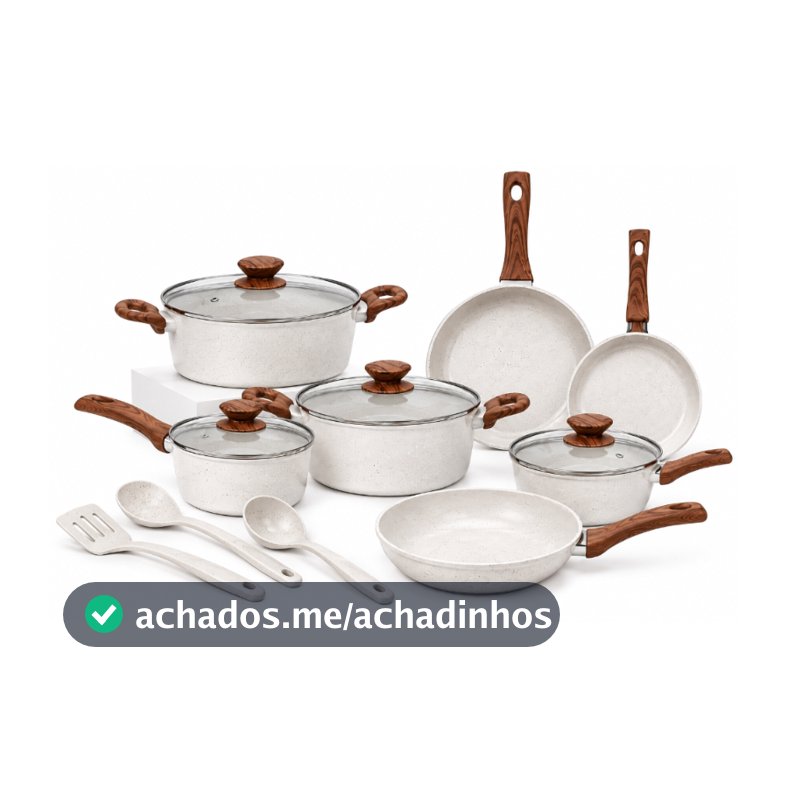 Conjunto De Panelas 10 Peças Style Mármol