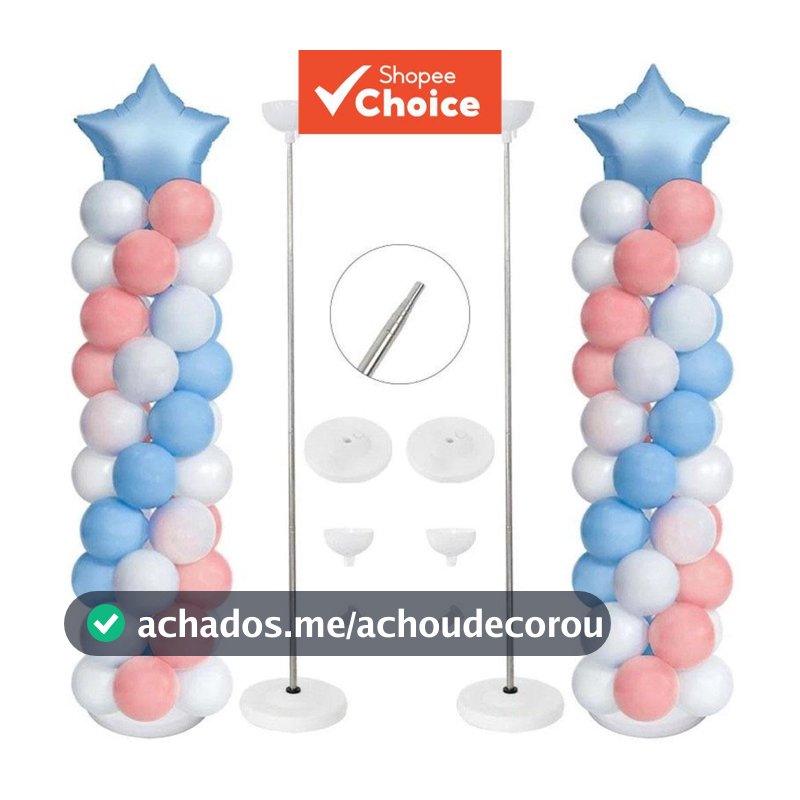 Kit De Suporte De Coluna De Balão De 2 M Ajustável Unidades-Pólo De Metal Telescópico-Para Arco De Festa-Base Resistente