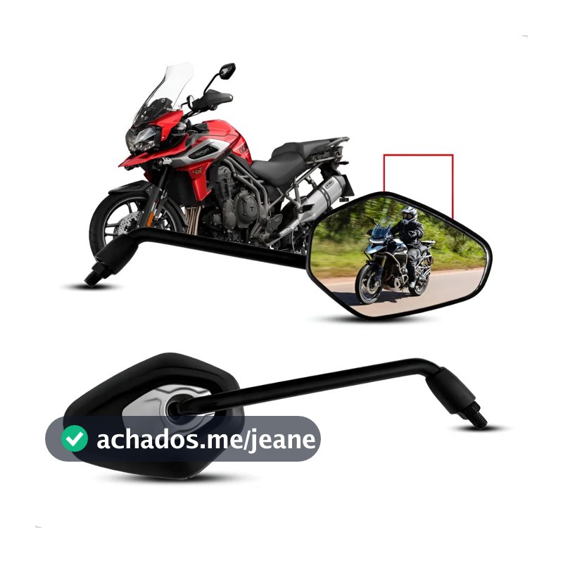 Par Retrovisor Tiger 1200 Triumph Moto Fixo Rosca Honda Titan 150 160 Fan Start Xre 300 Cb Twister