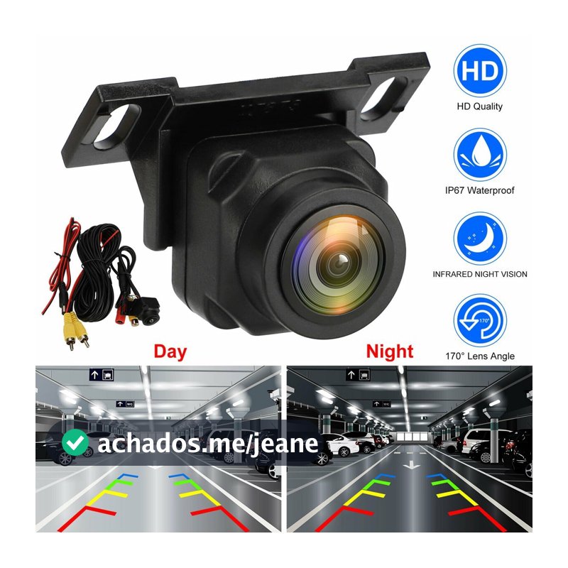 Câmera De Backup De Visão Traseira De Carro À Prova D'água 170o-HD Night Vision AHD/CVBS Olho De Peixe De Dupla Finalida