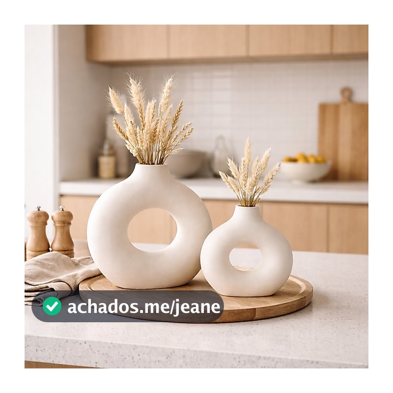 Kit vasos 2Pçs par Moderno Abstrato Donut Rosquinha Redondo Minimalista Decorativo de mesa Kit Roma