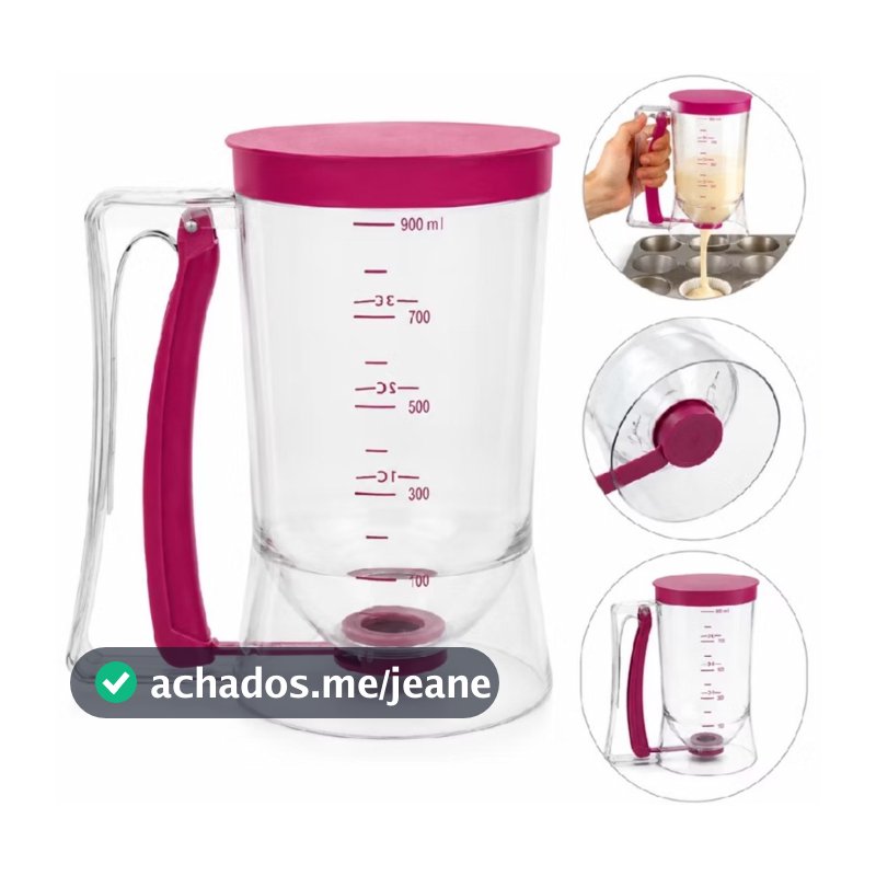 Dosador Dispensador 900ml para Massas de Bolo Panqueca E Cupcake