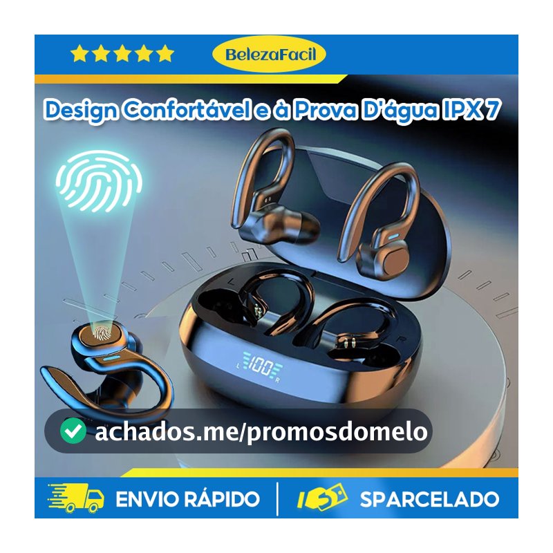 VOKRU fone de ouvido bluetooth sem fio fone sem fio bluetooth 5.3 headset gamer