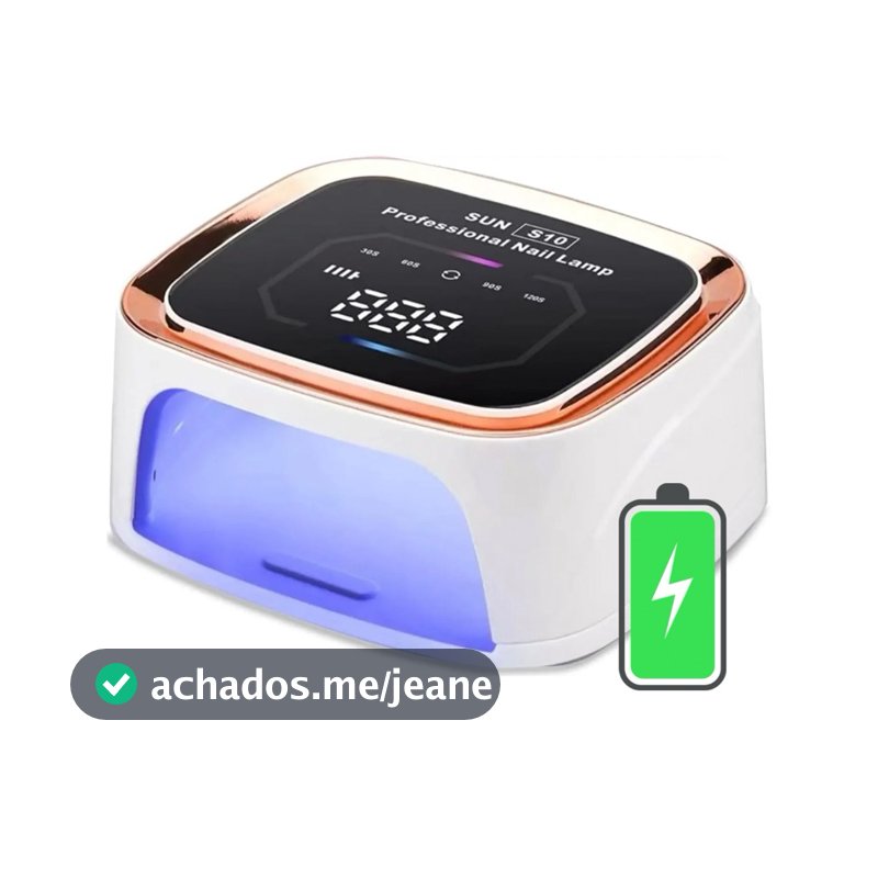 Cabine Sem fio c/ Bateria para Secagem Unha Gel 36 LEDs 108W SUN S10 D&Z