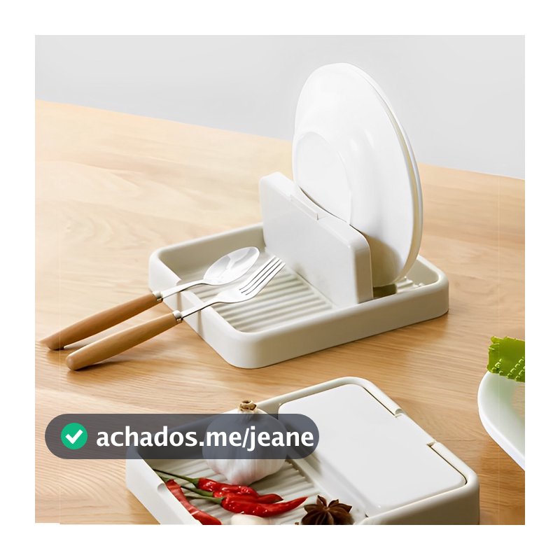 Organizador de Cozinha 5 em 1 Suporte para Tampas, Panelas, Talheres e Porta-Tempero