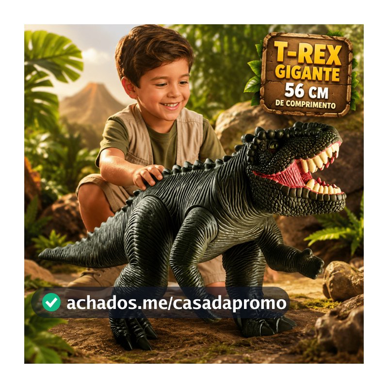 Dinossauro de Brinquedo REX 56 Cm Grande Realista Brinquedo Interativo Para Menino