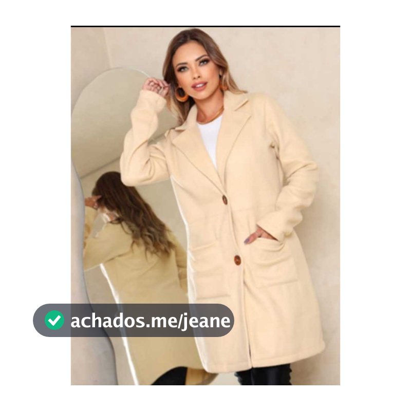 Casaco Sobretudo longo feminino básico menos e mais tipo blazer inverno viagem