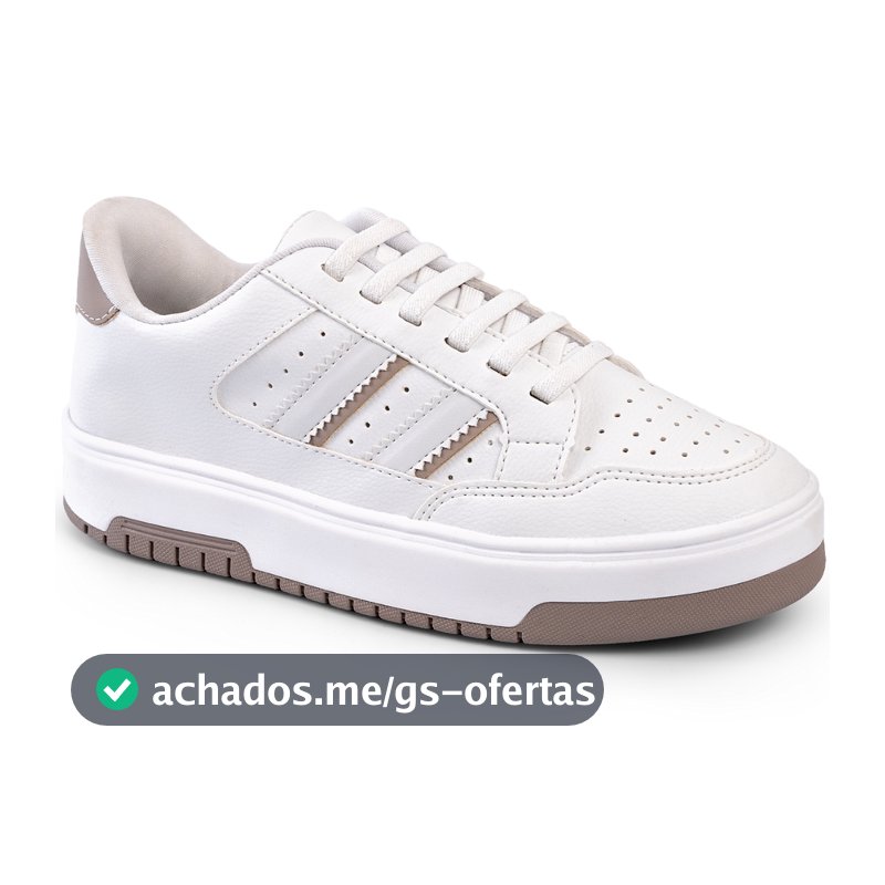 Tênis Lumiss Flatform Confortável Moda Casual Clássico Original Neutro Branco