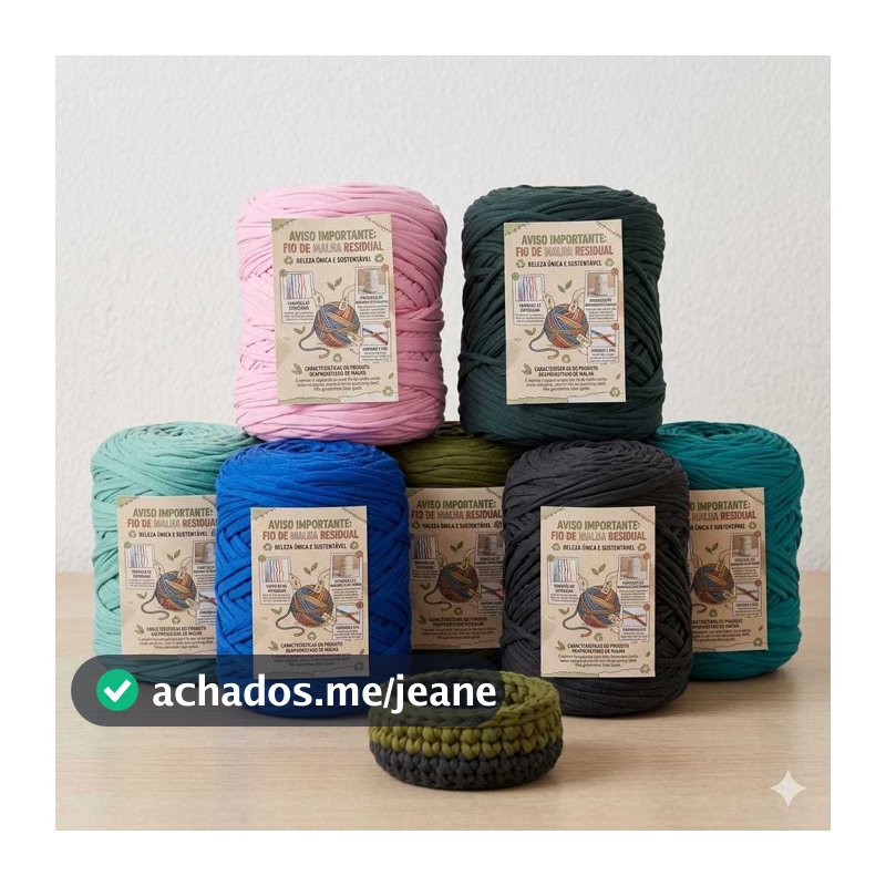 Fio de Malha residual 1kg para Crochê e Artesanato – Diversas Cores