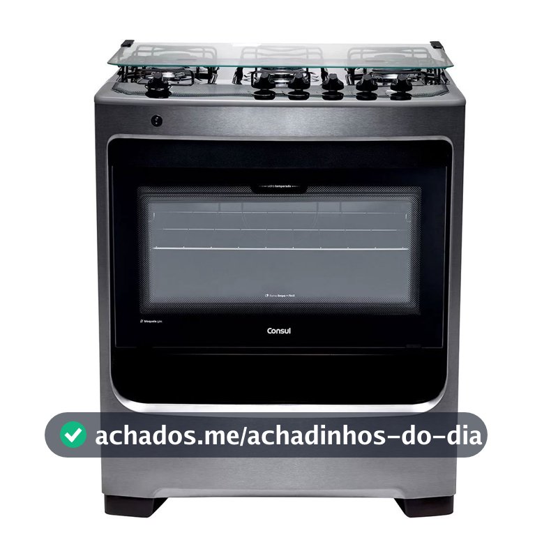 Fogão a Gás de Piso Consul 5 Bocas Mesa em Aço Inox  CFS5NAR